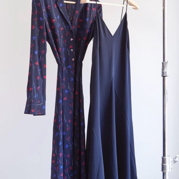 Thakoon Midnight Navy Slip Dress Size 4 NWT - Picture 2 of 9
